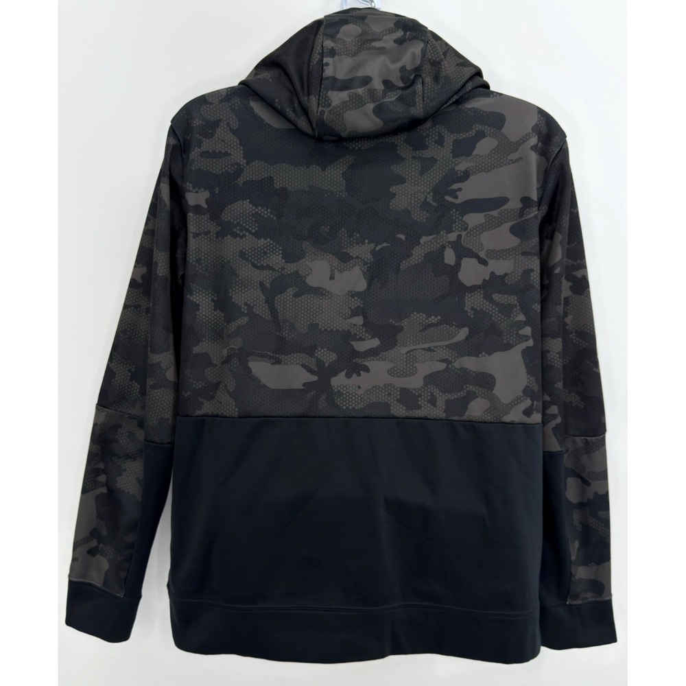 Simms Fishing Hoodie Men's M Black Hex Camo Fleece Lined Pullover Outdoor - Picture 2 of 9